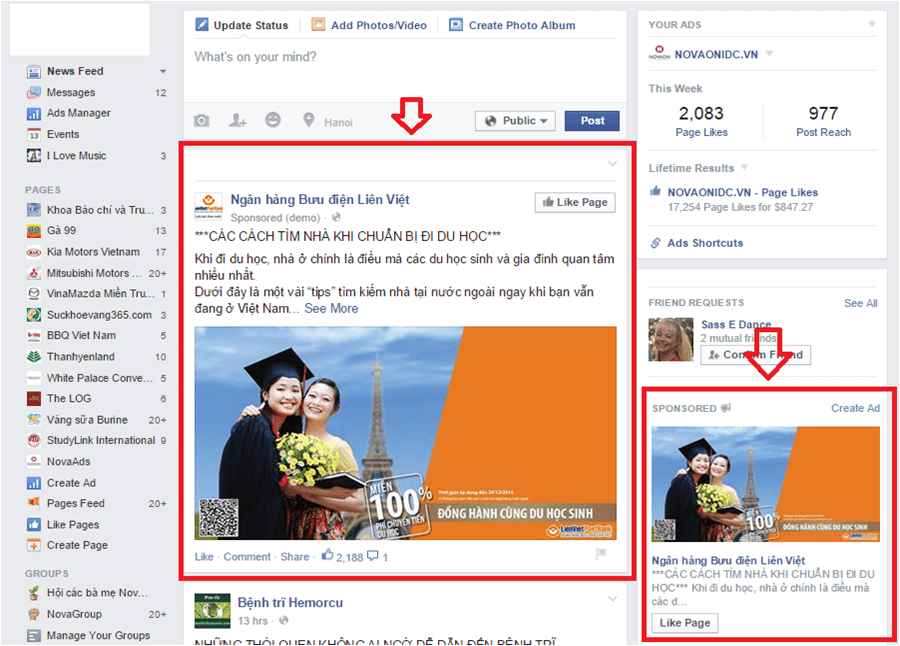 Báo giá quảng cáo Facebook