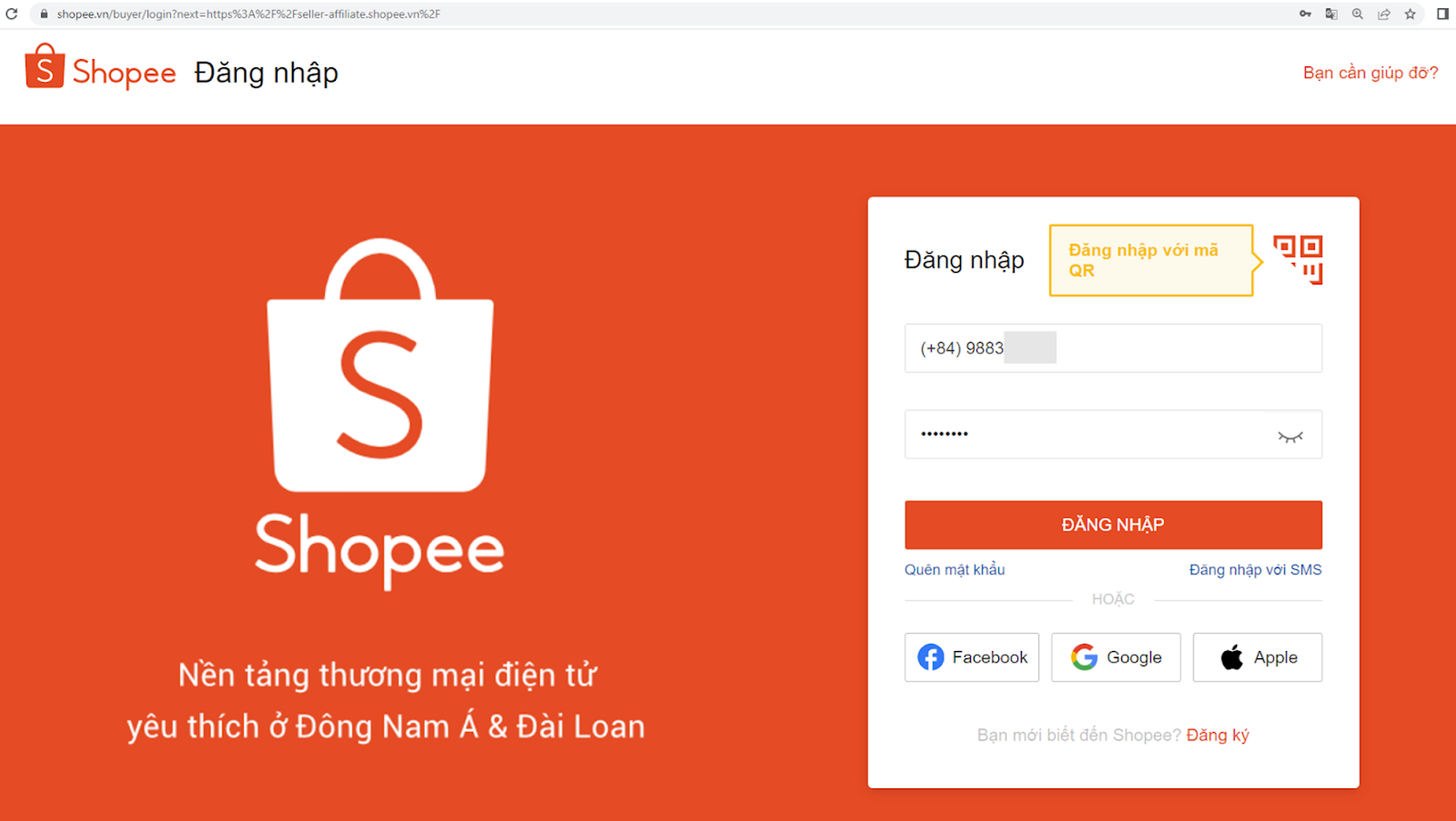 tiếp thị liên kết shopee